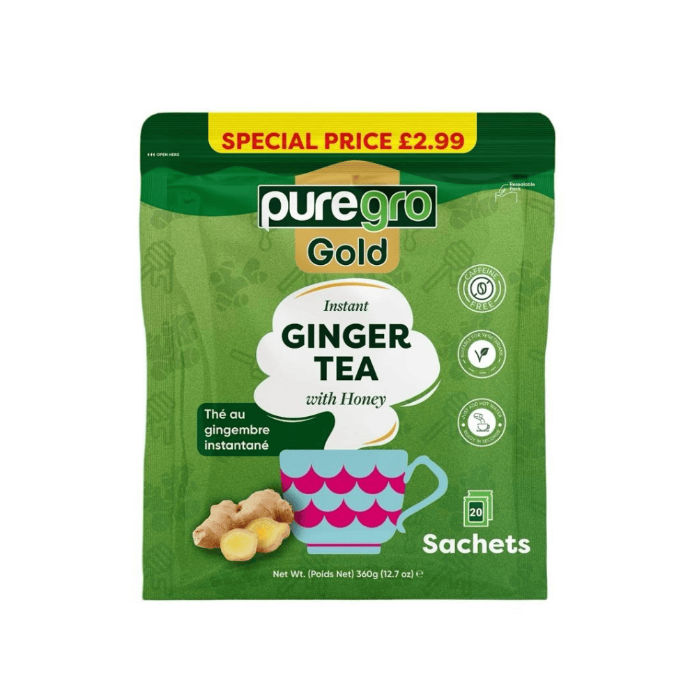 Puregro Gold Instant Ginger Tea 360g (18g x 20 sachets)